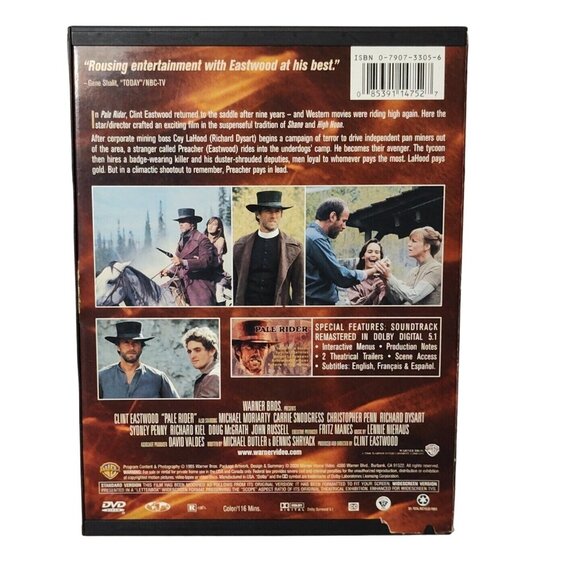 Pale Rider DVD 1997 Clint Eastwood WORKING - Picture 2 of 7